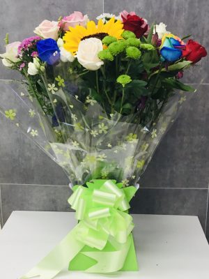 Hand Tie Box Mixed Flower Bouquet