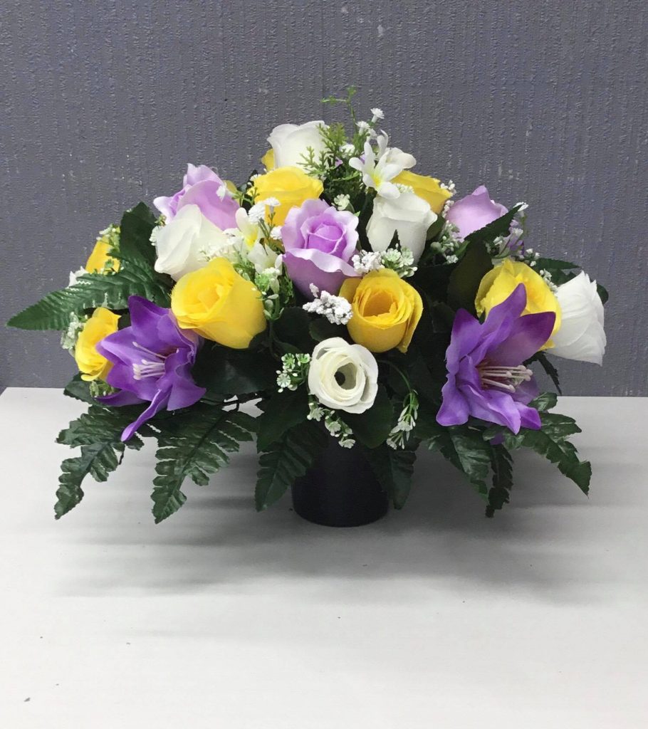 small Silk arrangements for Grave display Beechwood Flowers